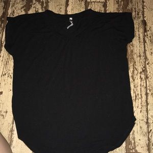 Black v neck shirt